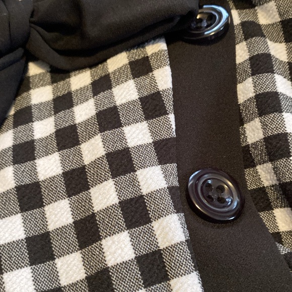 Cherie Black White Gingham Paper Bag High Waist Tie Belt Skirt - Picture 14 of 14